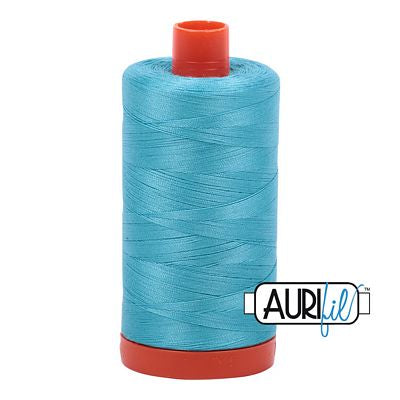 Cotton Mako Thread 50wt 1300m  BRIGHT TURQUOISE