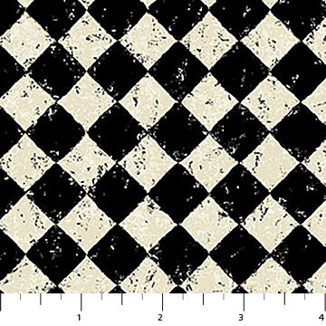 10710-12 Haunted Hollow DISTRESSED CHECK BY Patrick Lose for Northcott Fabrics Sold By the Half Yard