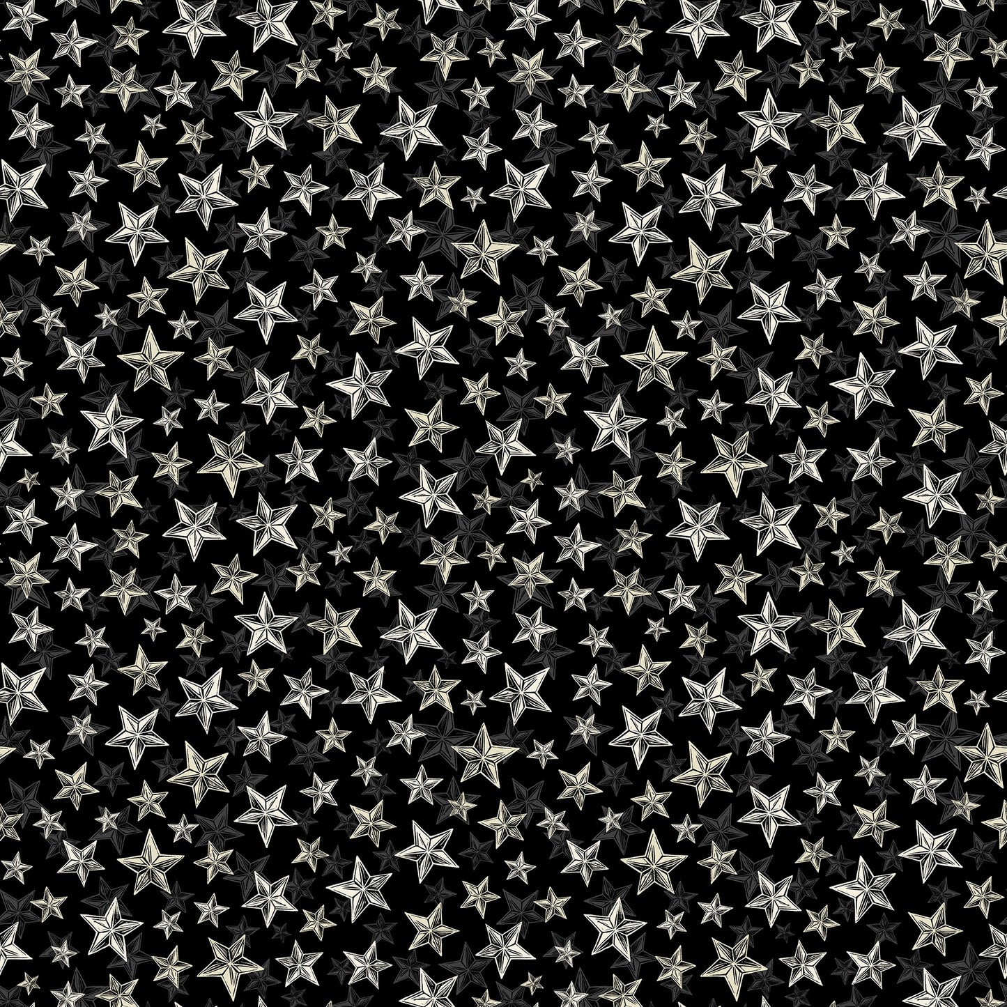 10713-99 Haunted Hollow STARS Nightfall BY Patrick Lose for Northcott Fabrics Sold By the Half Yard