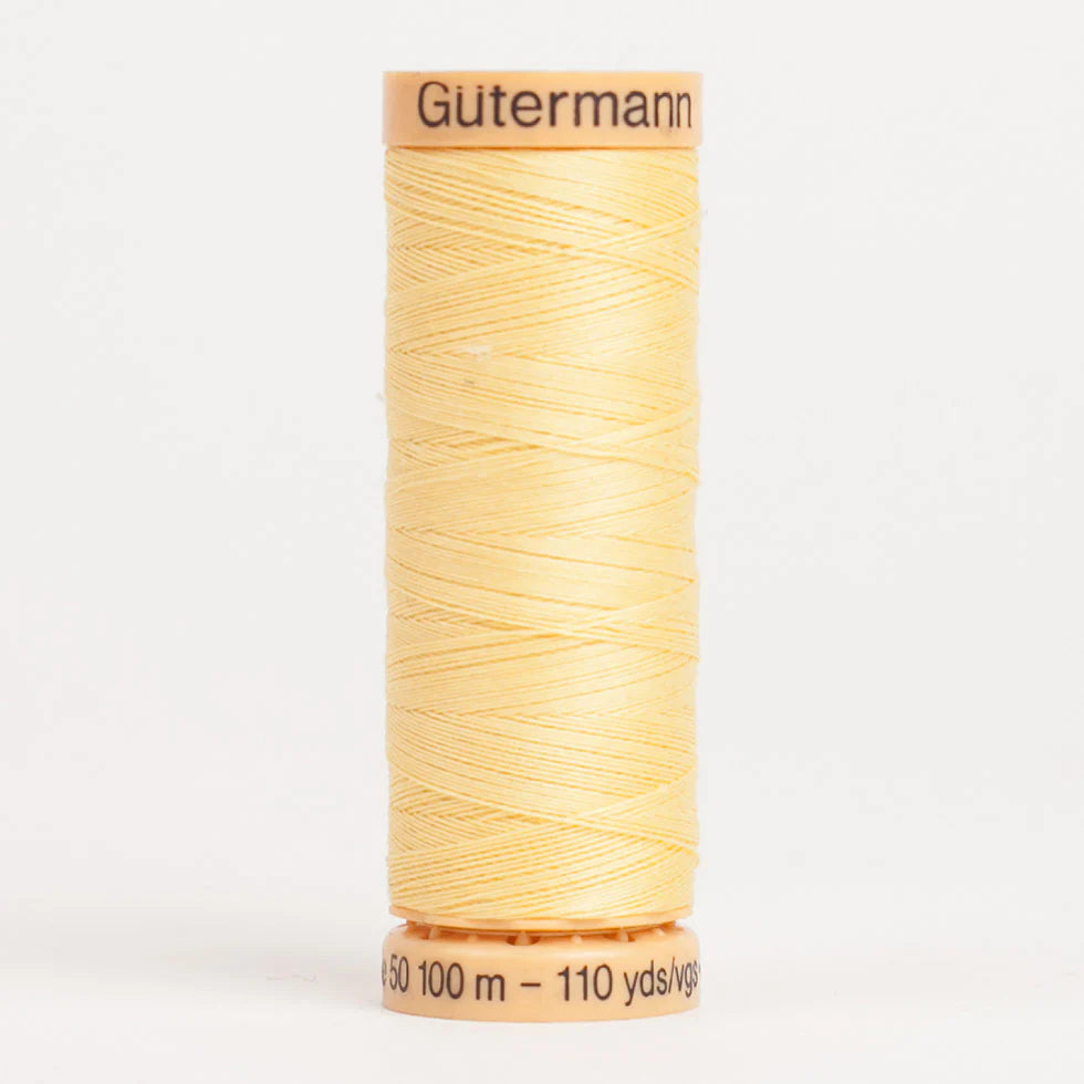 Gutermann Cotton Thread 100m - 1410 Light Yellow