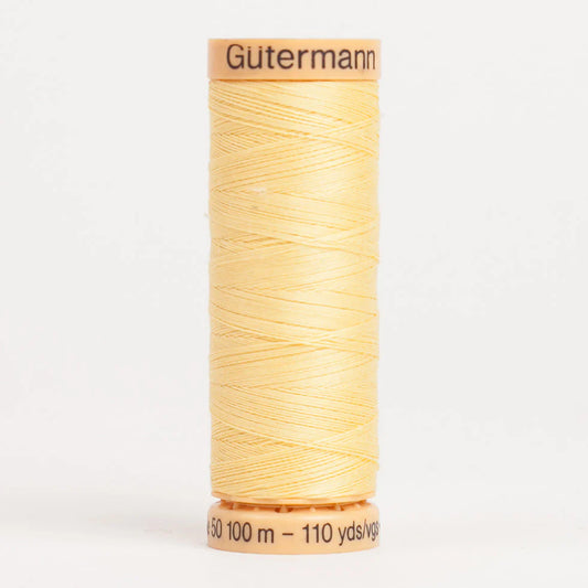 Gutermann Cotton Thread 100m - 1410 Light Yellow