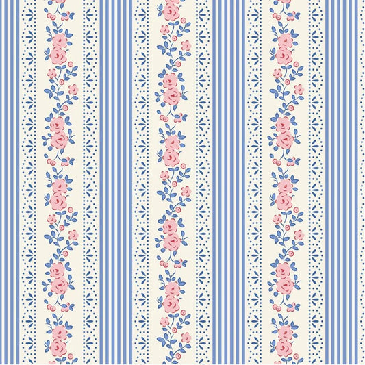 TIL110164 Something Blue - Claramay Blue Tilda Fabric Sold by the Half Yard