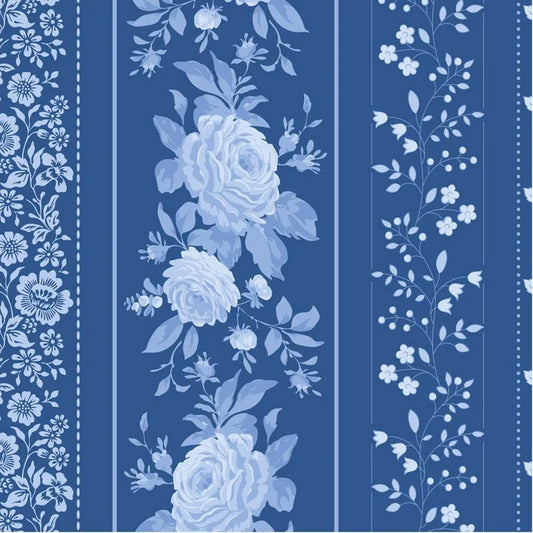 TIL110171 Something Blue - Borders Night Tilda Fabric Sold by the Half Yard