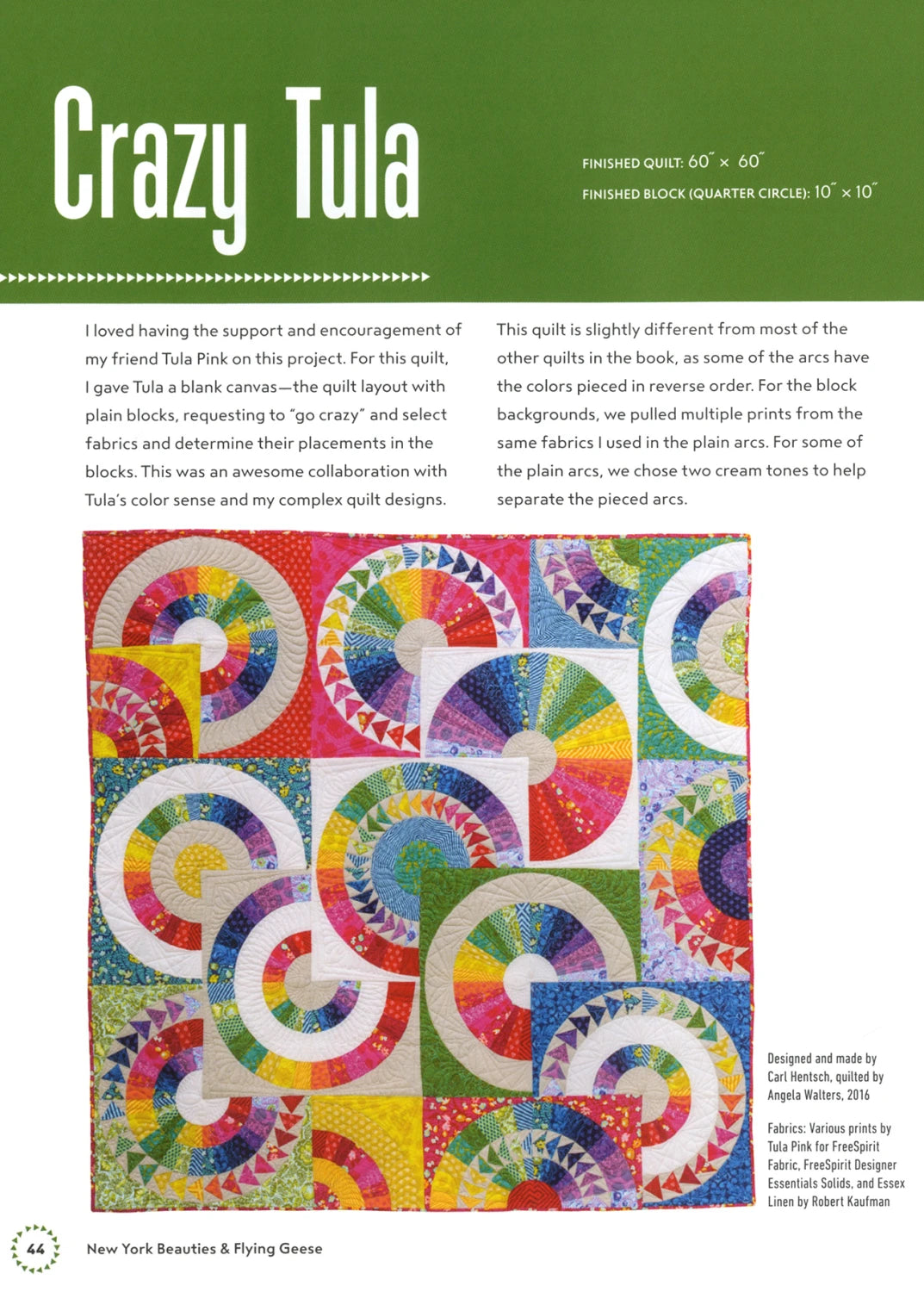 New York Beauties & FLYING GEESE Pattern Book # 11208