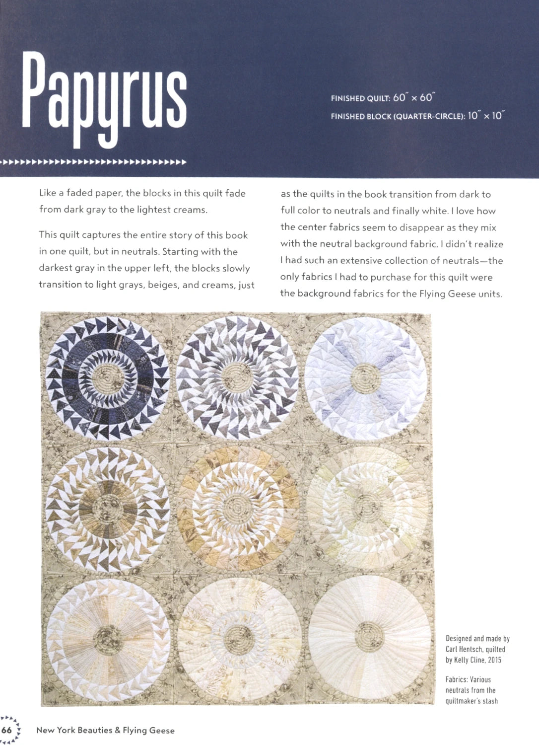 New York Beauties & FLYING GEESE Pattern Book # 11208