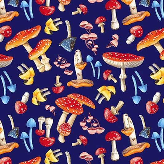1554-78  Enchanted Forest Tossed Mushrooms for Henry Glass