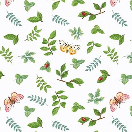1555-06  Enchanted Forest Leaves and Butterflies for Henry Glass