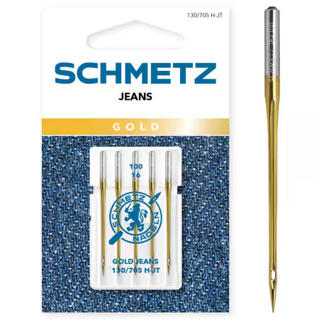 Gold Jeans/Denim Sewing Needle Size 100/16 # 1861