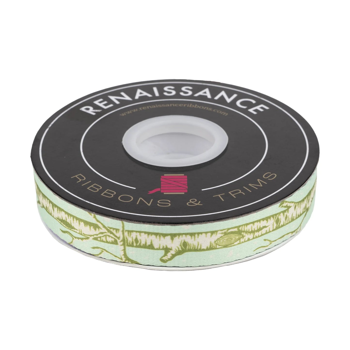 FULL MOON FOREST II - LITTLE TREE WEBBING IN ENCHANTED - 1" WIDTH - BY TULA PINK Ribbon by the yard Renaissance Ribbons (Copy)