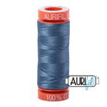 Aurifil Mako Cotton 50wt Thread 220 Yards — Color 1126 Blue Grey