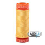 Aurifil Mako Cotton 50wt Thread 220 Yards — Color 1135 Pale Yellow