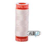 Aurifil Mako Cotton 50wt Thread 220 Yards — Color 2000 Light Sand