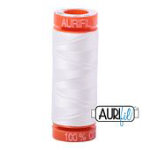 Aurifil Mako Cotton 50wt Thread 220 Yards — Color 2021 Natural White