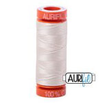 Aurifil Mako Cotton 50wt Thread 220 Yards — Color 2309 Silver White