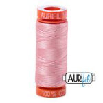 Aurifil Mako Cotton 50wt Thread 220 Yards — Color 2437 Light Peony