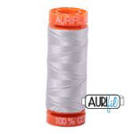 Aurifil Mako Cotton 50wt Thread 220 Yards — Color 2615 Aluminum