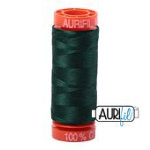 Aurifil Mako Cotton 50wt Thread 220 Yards — Color 4026 Forest Green