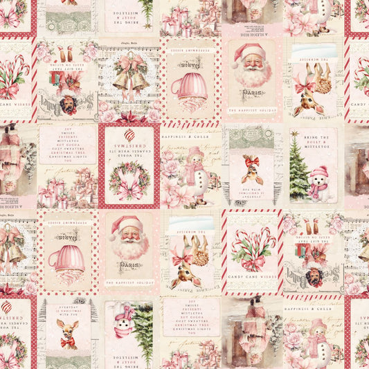 Christmas Magic Digital Christmas Labels 2016-41 Blank Quilting Sold by the Half Yard