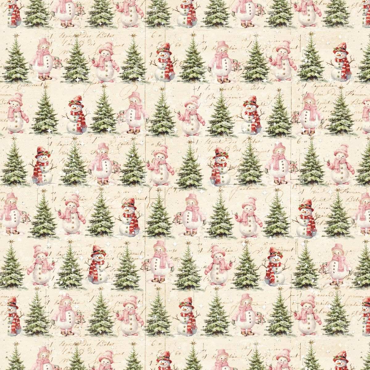 Christmas Magic Digital Christmas Trees and Snowmen 2020-41 Blank Quilting Sold by the Half Yard