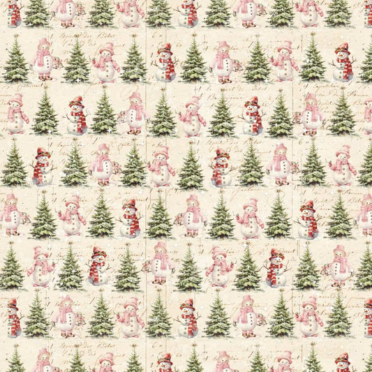 Christmas Magic Digital Christmas Trees and Snowmen 2020-41 Blank Quilting Sold by the Half Yard