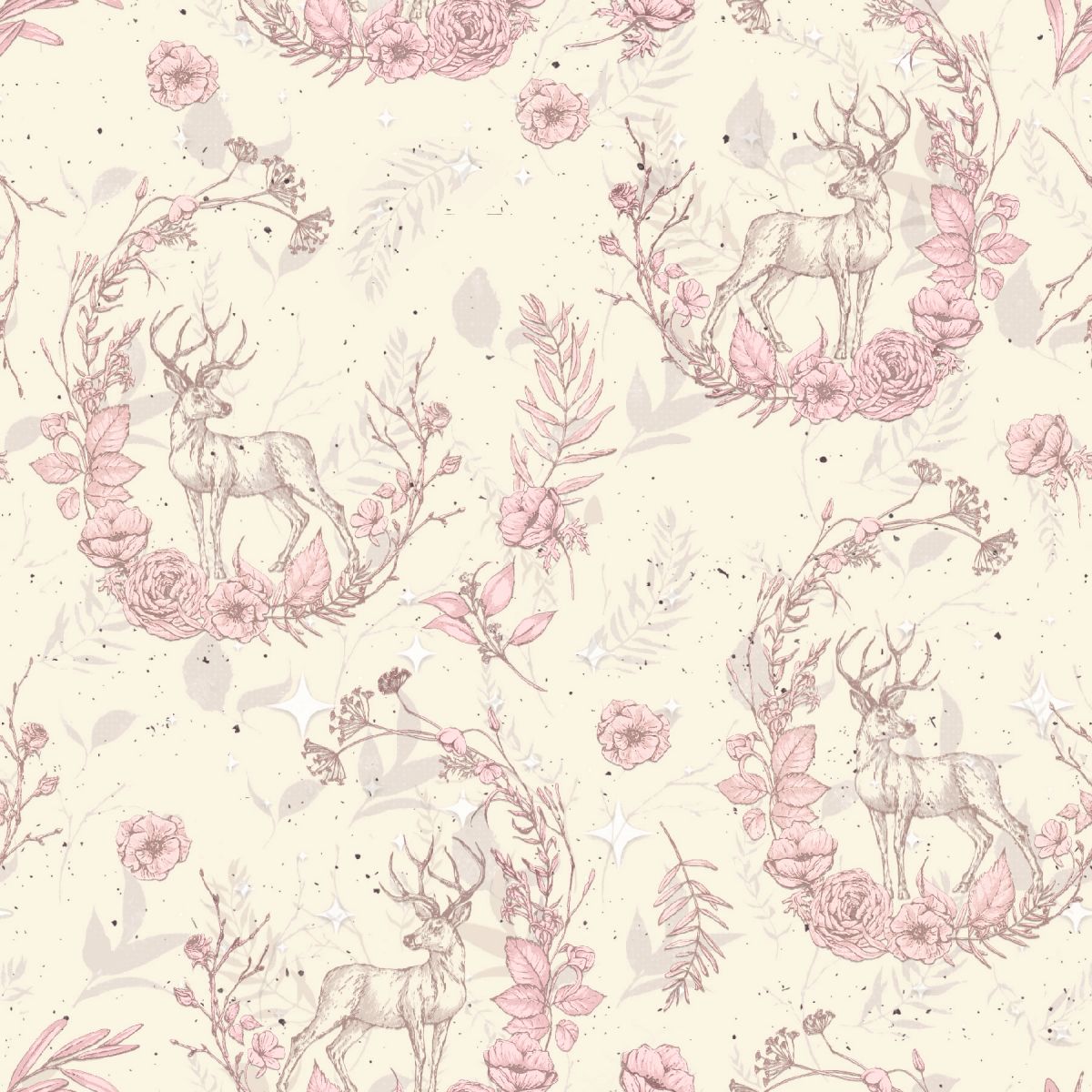 Christmas Magic Digital Deer 2021-41 Blank Quilting Sold by the Half Yard