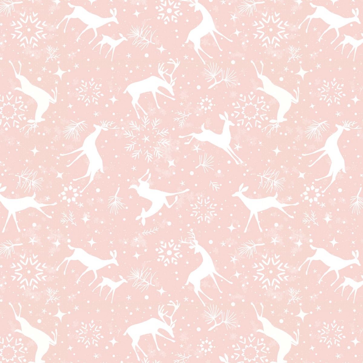 Christmas Magic Digital Deer Silhouettes 2022-22 Blank Quilting Sold by the Half Yard