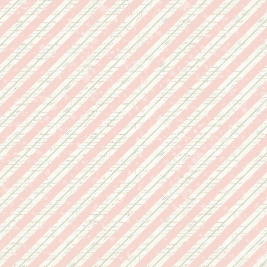 Christmas Magic Digital Bias Stripe Pink 2024-22 Blank Quilting Sold by the Half Yard