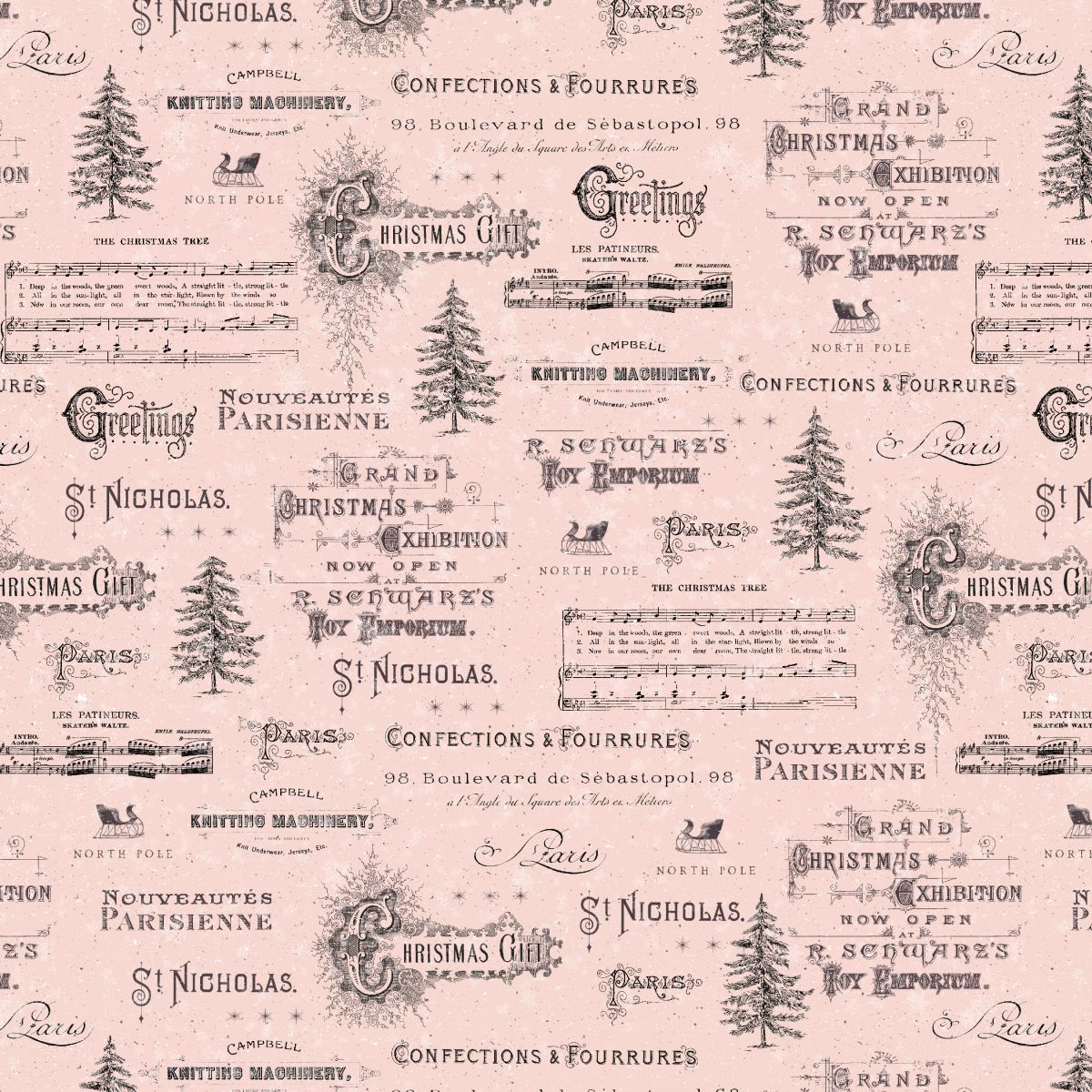 Christmas Magic Digital Christmas Typography 2025-22 Blank Quilting Sold by the Half Yard