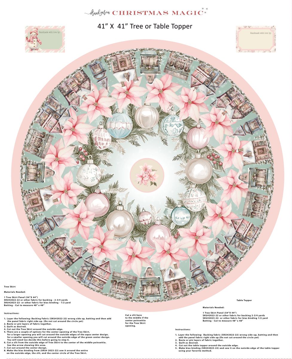 Christmas Magic Digital Tree Skirt Panel 2028P-70 Blank Quilting Sold by the Panel