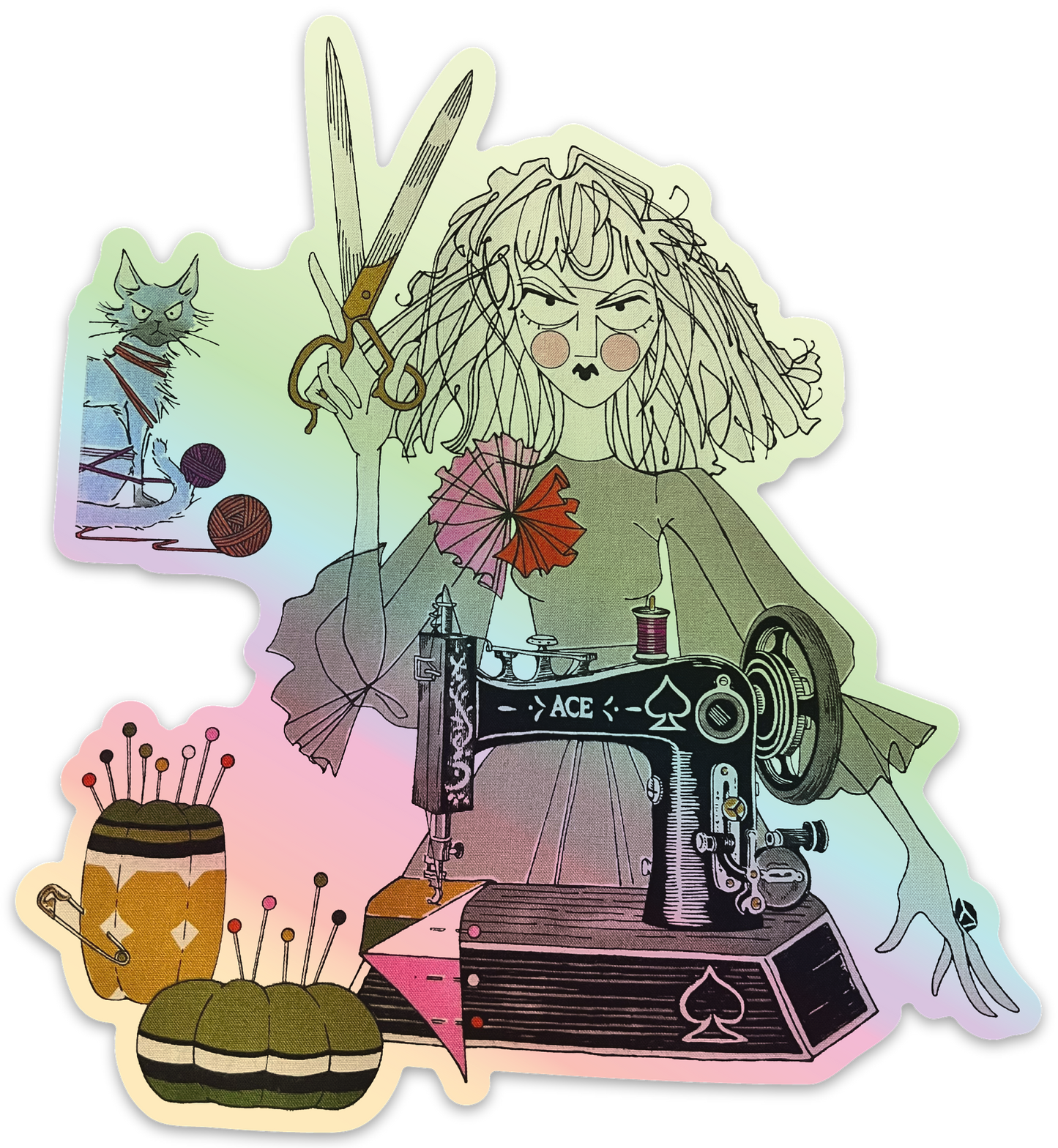 GHASTLIE CRAFT Holographic Sticker 5 inch
