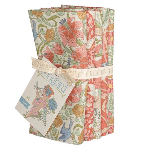 Songbird Coral Fat Quarter Bundle by Tilda til300252