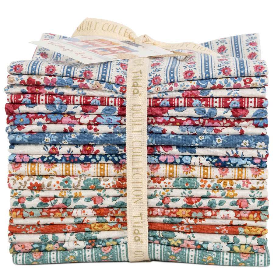 TIL300279 Tilda Village Life Fat Quarter Bundle 20 Fabrics Cotton Fabric
