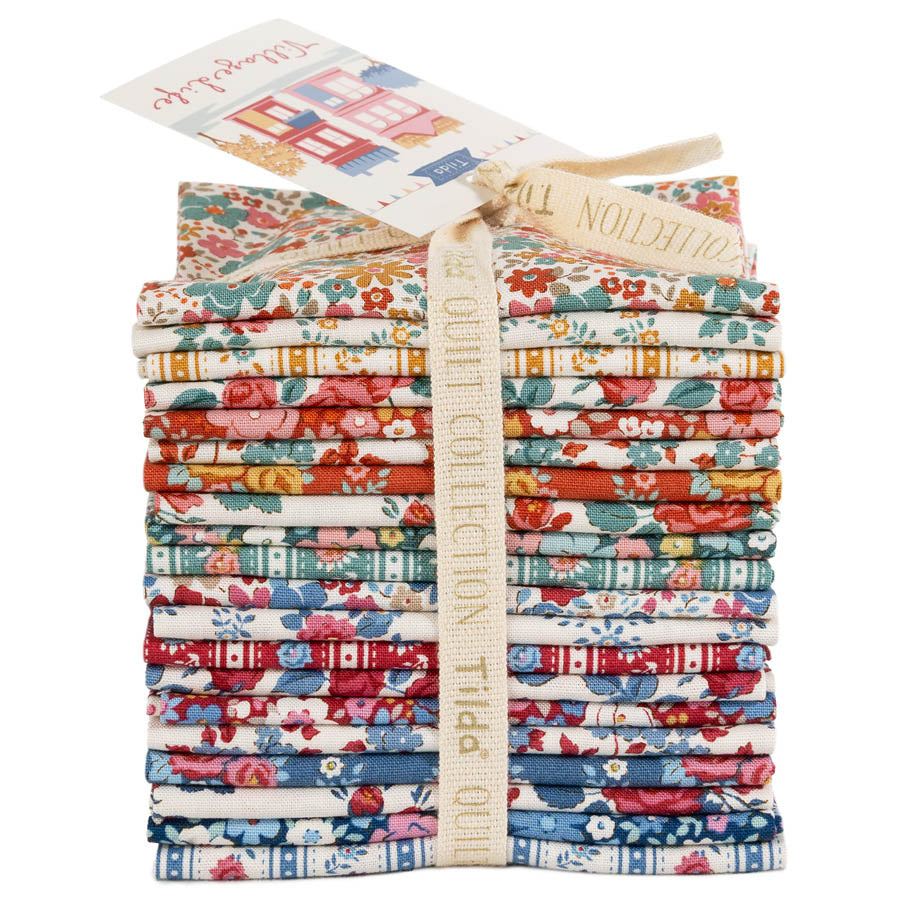 TIL300280 Tilda Village Life Fat Eight Bundle 20 Fabrics Cotton Fabric