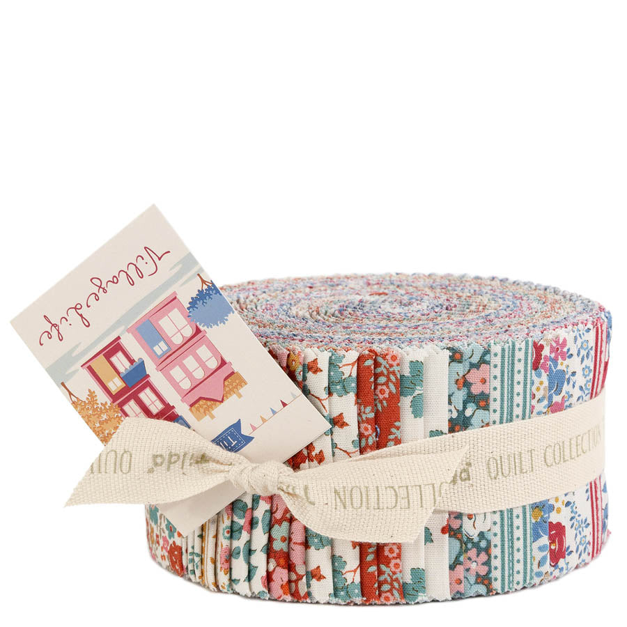 TIL300283 Tilda Village Life Fabric Roll 40pcs Cotton Fabric