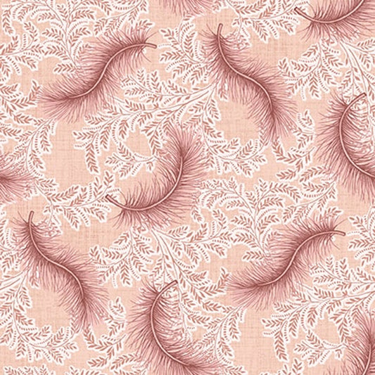 3366-85 PINK AUBERGINE Diagonal Serpentine Floral Mariakerke BY Michelle Yeo for Henry Glass