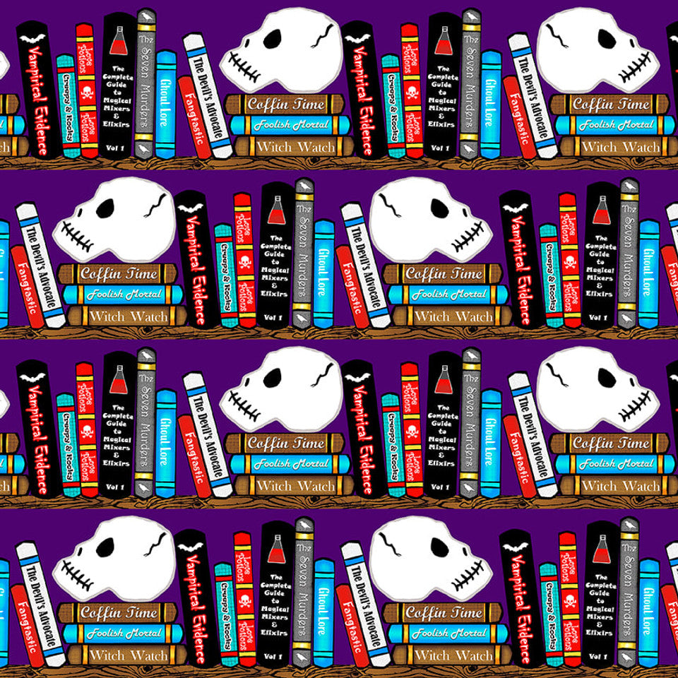 3425G-55 Purple Creepy & KookY - Glow IN THE DARK BY Mark Hordyszynski by Blank Quilting