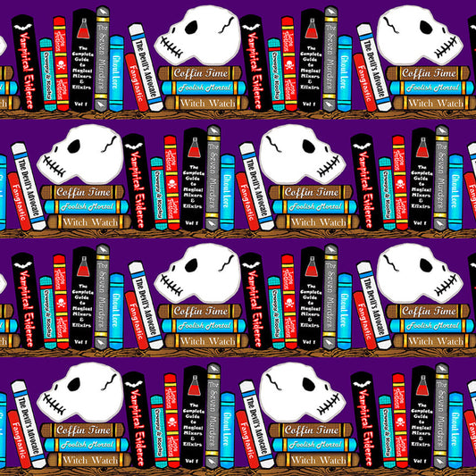 3425G-55 Purple Creepy & KookY - Glow IN THE DARK BY Mark Hordyszynski by Blank Quilting