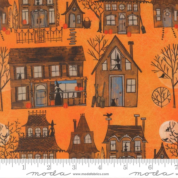48801-12 - Coven - Pumpkin Witch Village - by Robin Pickens - for Moda Fabrics - Sold by the Half Yard