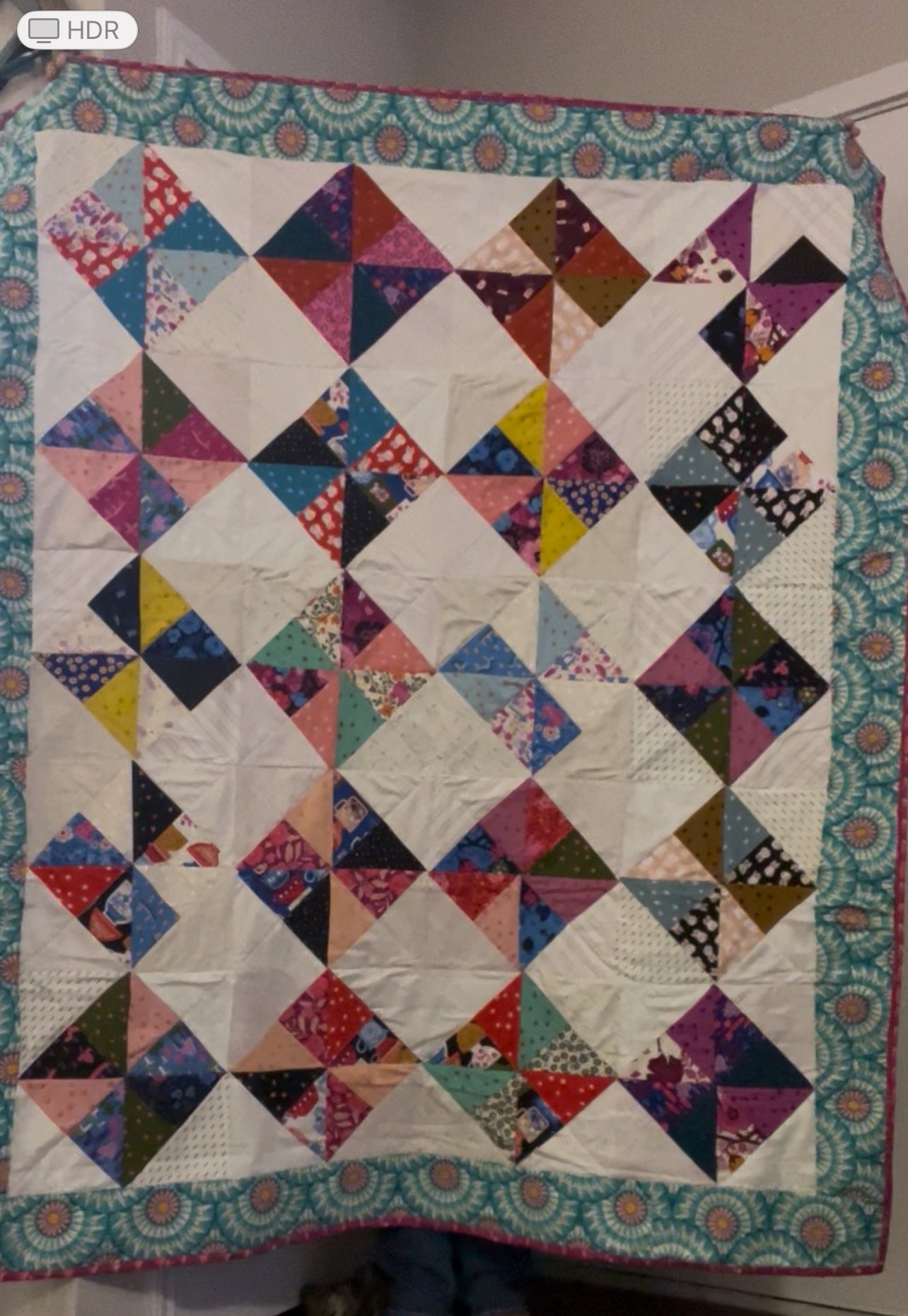 Ruby Star Charm Quilt 67 in x 56 in Hello Alice + Starry