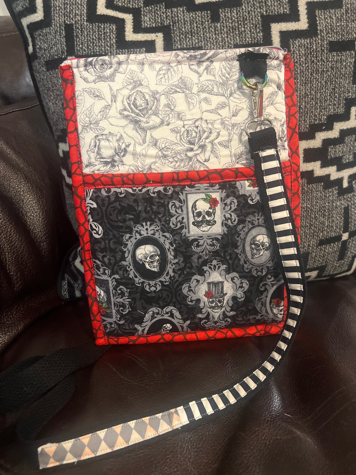Skull Portrait Cameo Spooky Bag Till Death Do Us Part