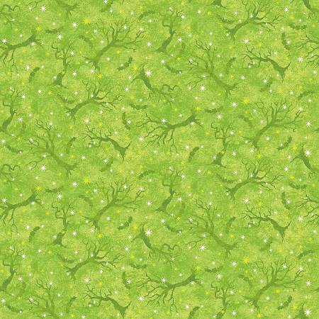 6994G-66 Hello Glow - Green Monotone Glow in the Dark Trees for Studio E Fabric