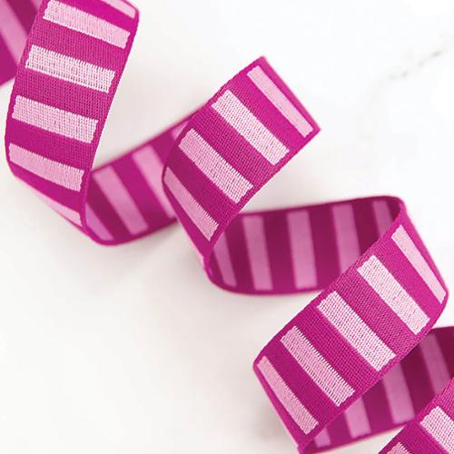 SSCWEB01 Bold Stripe Webbing Berry/Peony 1.5in Stitch Supply Co Trim