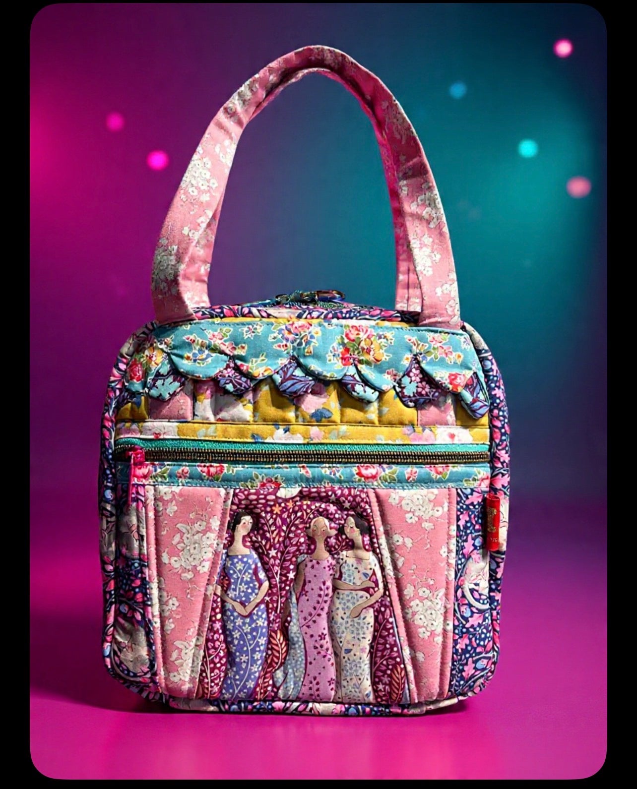 Tilda Whimsical Makeup Needlepoint Bag