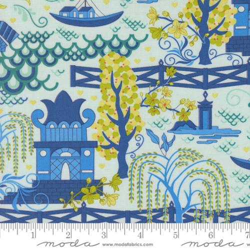 Legendary Love Aqua 45050 14 by Sariditty for Moda Sold by the Half Yard