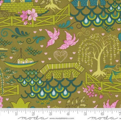 Legendary Love Avocado 45050 17 by Sariditty for Moda Sold by the Half Yard