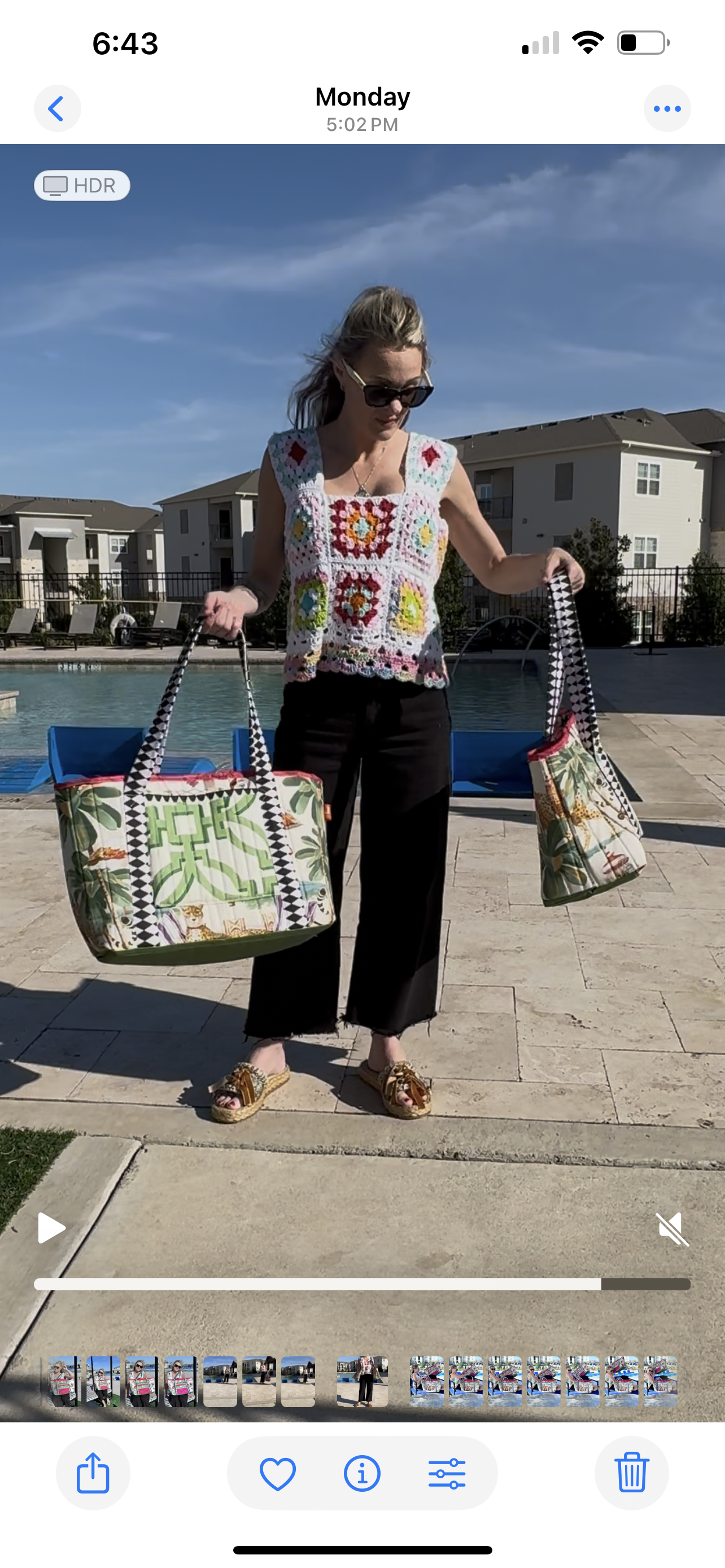 Crochet Top White and Multi