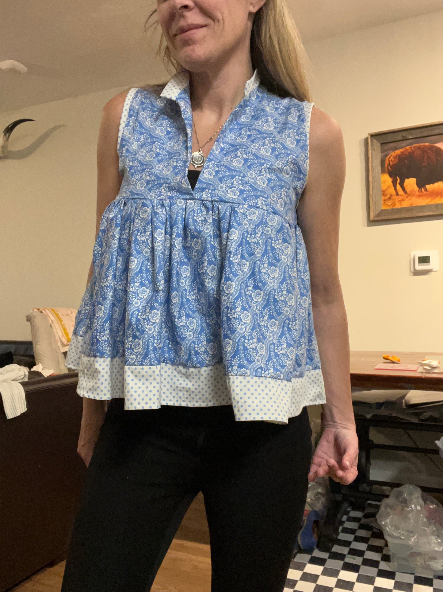 Babydoll Top Blue