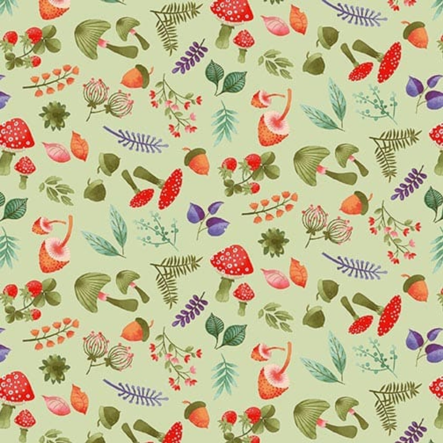 8078-62  In The Thicket Tossed Mushrooms Studio E Fabric