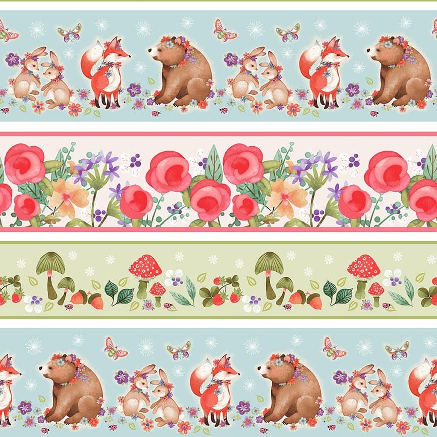 8080-72 In The Thicket Border Stripe Studio E Fabric