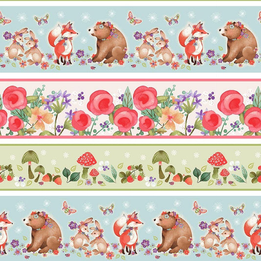 8080-72 In The Thicket Border Stripe Studio E Fabric